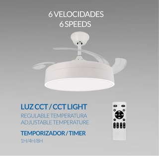 Ventilador de techo con lampara led