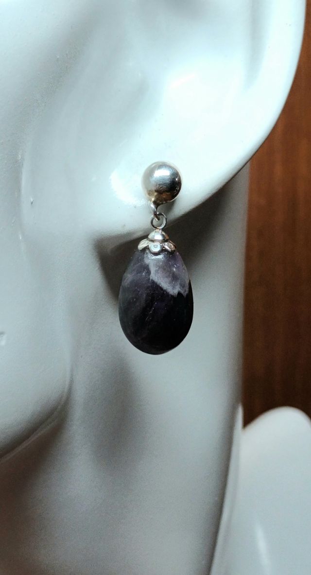 Pendientes de amatista y plata
