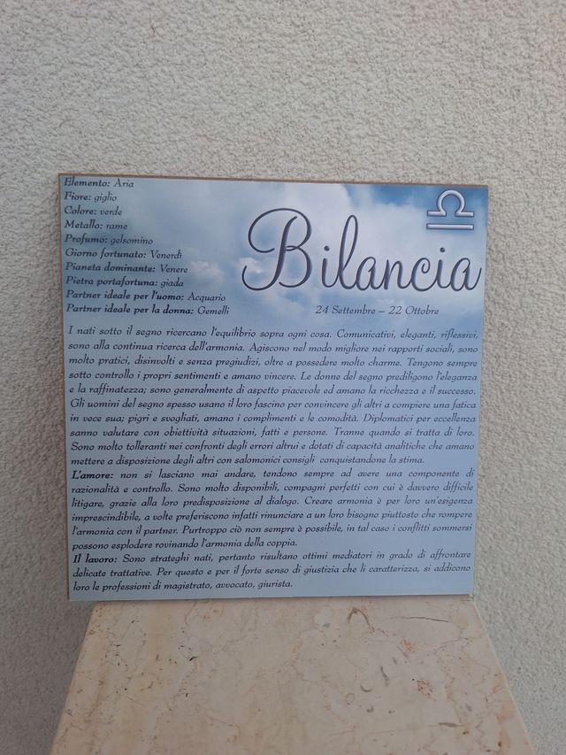 Quadretto segno zodiacale Bilancia