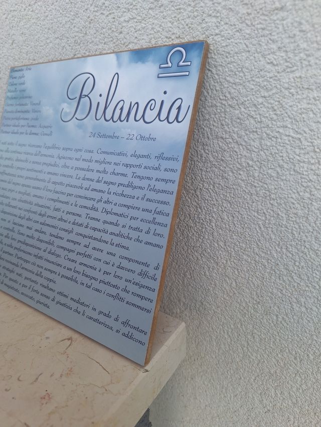 Quadretto segno zodiacale Bilancia