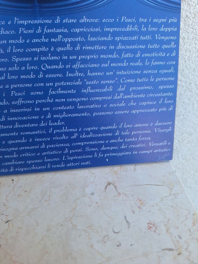 Quadretto segno zodiacale Pesci