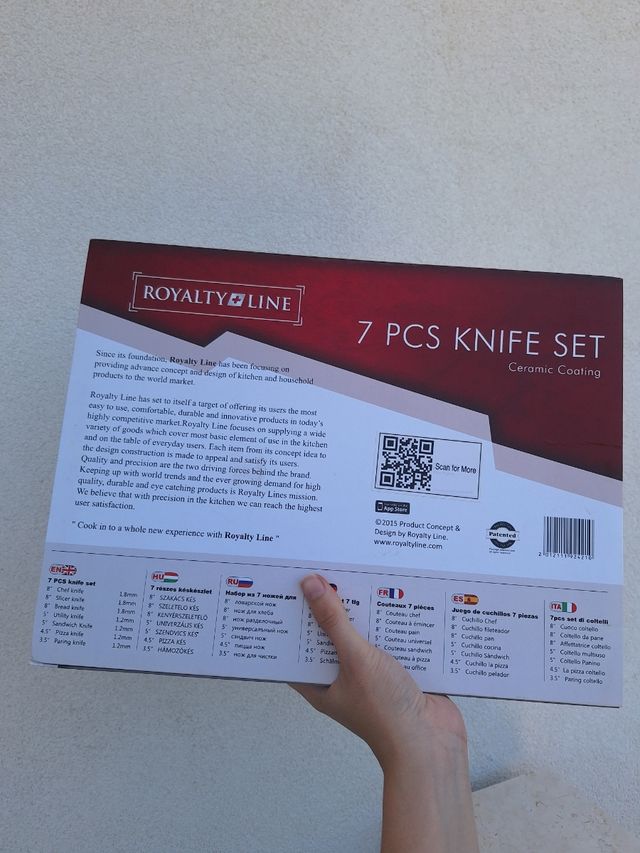 Set di 7 coltelli della Royalty Line