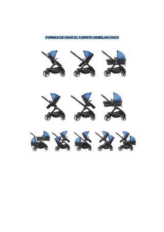 Carrito de bebe gemelar
