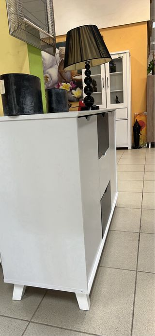 Aparador blanco o roble  cajon gris nuevo