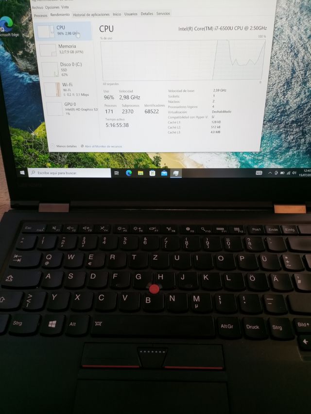 Portátil Lenovo ThinkPad X1 Carbon