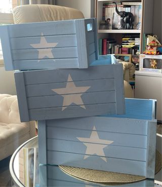 Cajas madera almacenaje infantiles