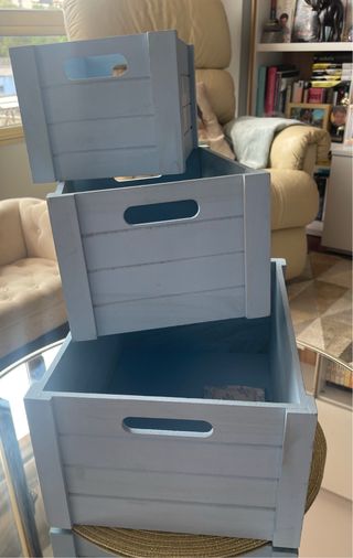 Cajas madera almacenaje infantiles