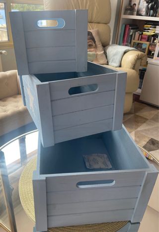 Cajas madera almacenaje infantiles