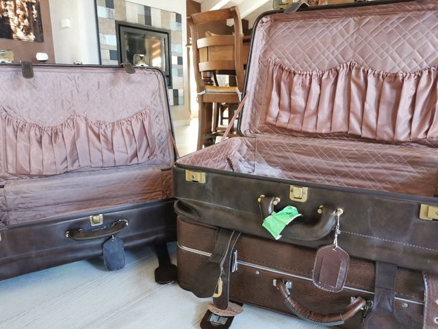 3 valige anni 50/60 in pelle