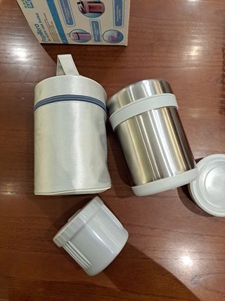 Termo papillero de acero con bolsa