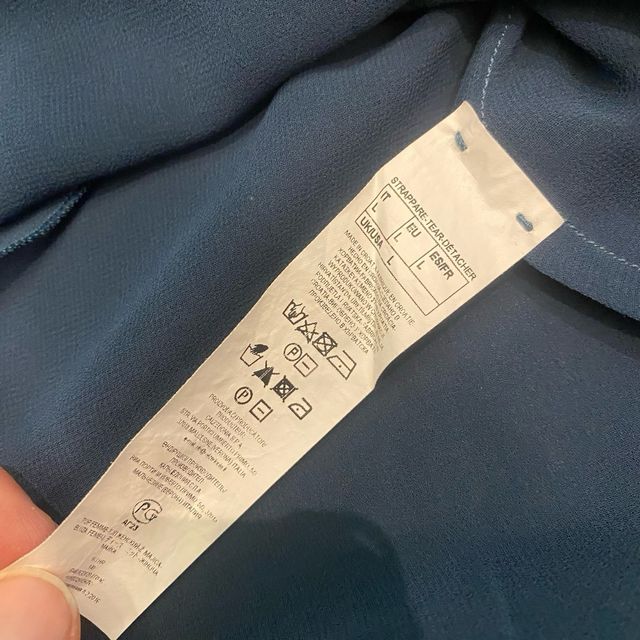 Canotta donna blu navi scuro cn fondo assimettico