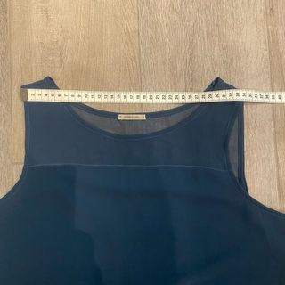 Canotta donna blu navi scuro cn fondo assimettico