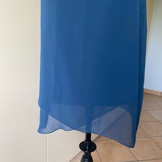 Canotta donna blu navi scuro cn fondo assimettico