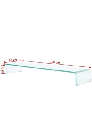 Elevador TV de vidrio transparente 100x30x13