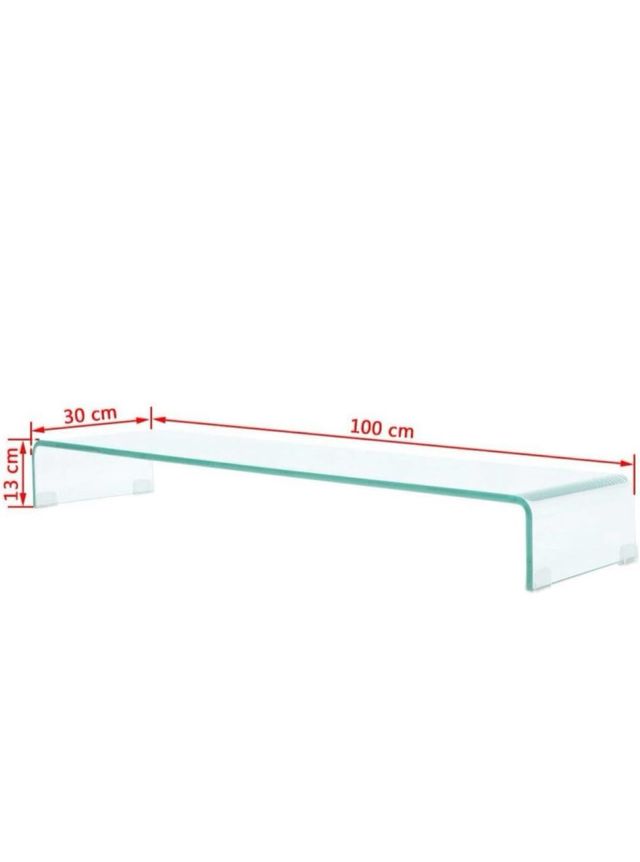 Elevador TV de vidrio transparente 100x30x13