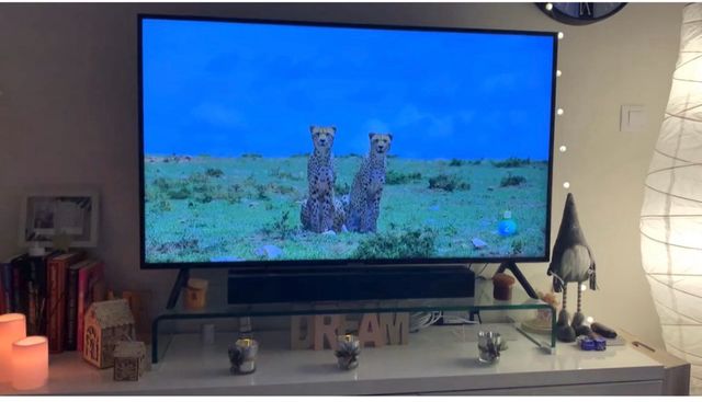 Elevador TV de vidrio transparente 100x30x13