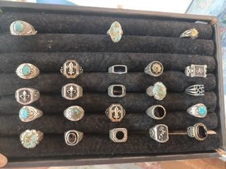 Anillos plata hombre con gemas 