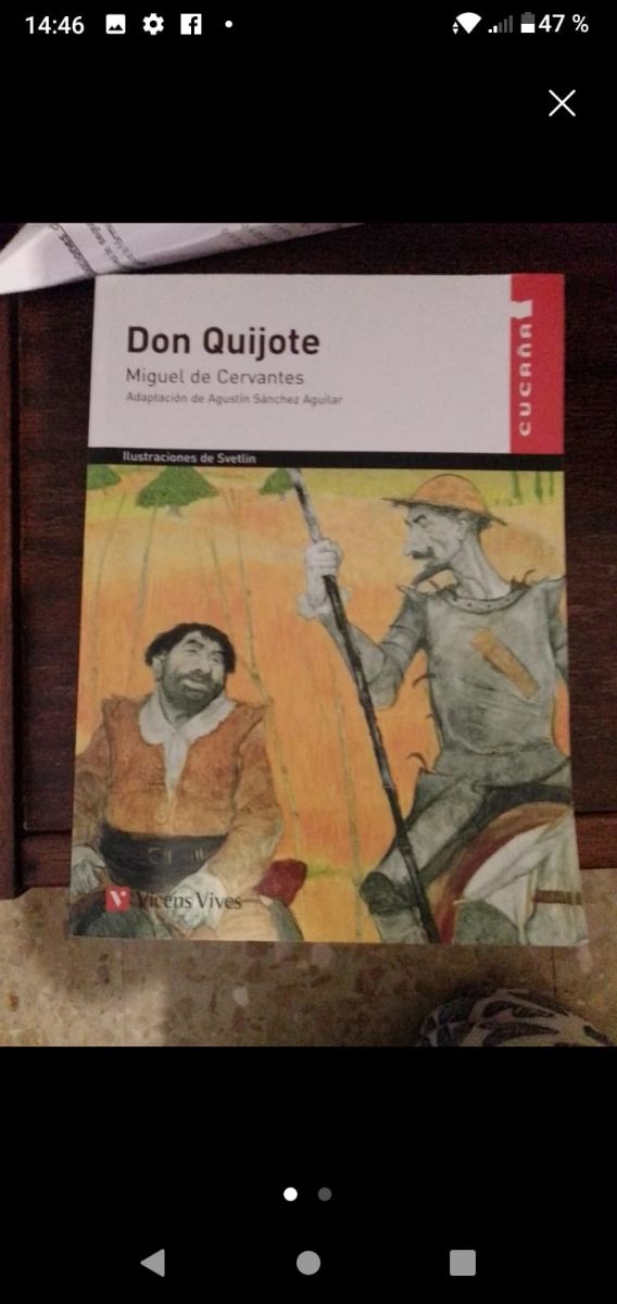 Libro del don Quijote adaptación