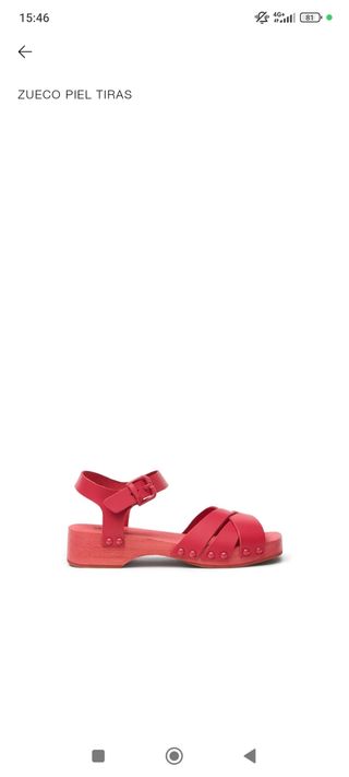 Sandalia coral de Zara 