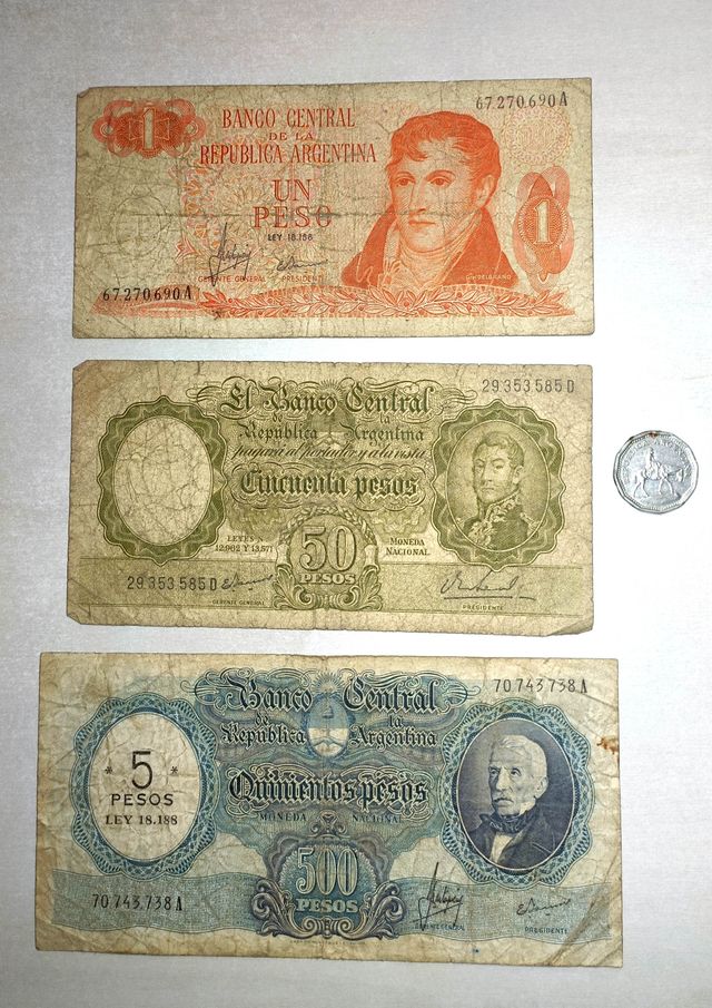 BANCONOTE PESOS ARGENTINE ANTICHE