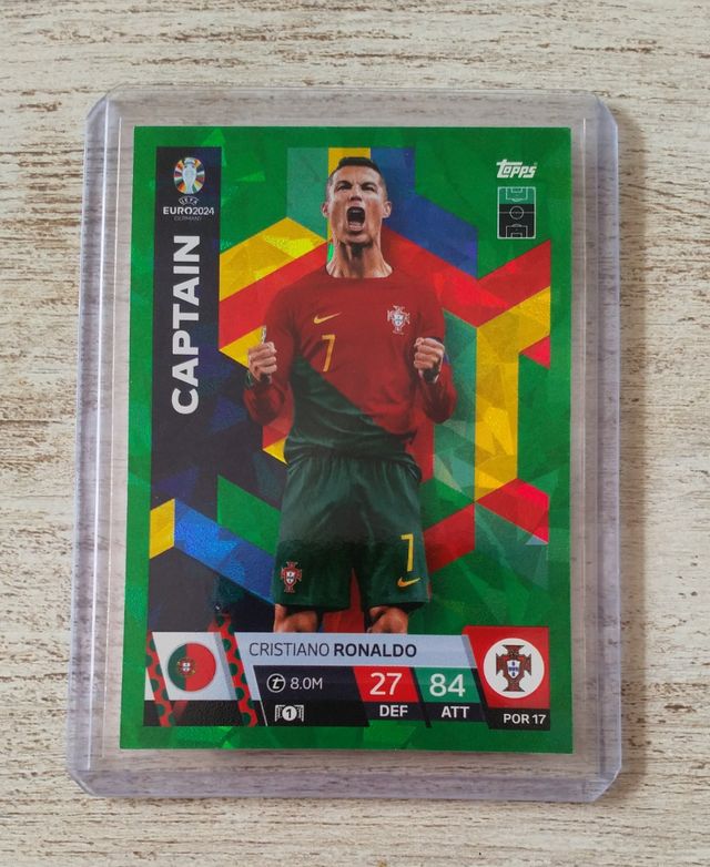 Cristiano Ronaldo Captain Green Parallel Euro 2024