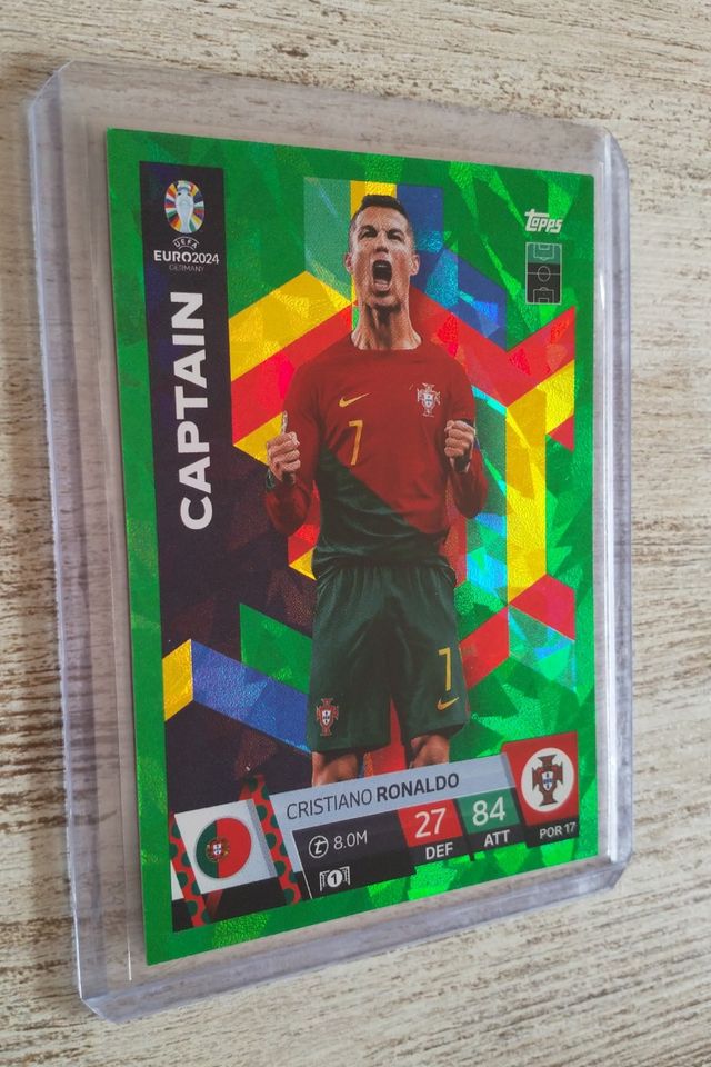 Cristiano Ronaldo Captain Green Parallel Euro 2024