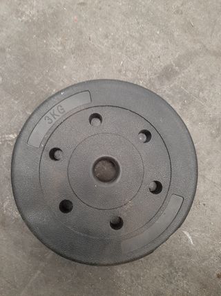 pesas de disco y barras