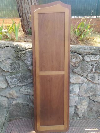 Espejo antiguo biselado nogal tallado