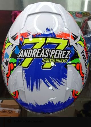 Casco Homenaje Andreas Perez Moto 3