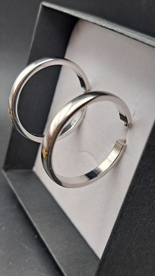 Pendientes de Oro 14K Blanco Aros