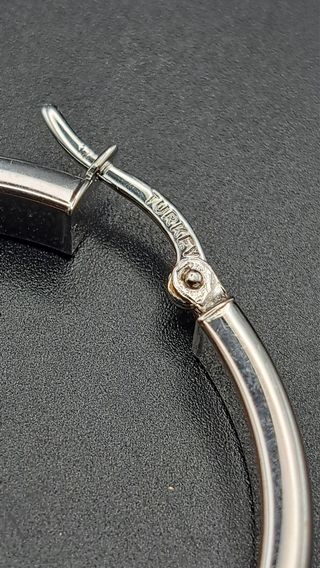 Pendientes de Oro 14K Blanco Aros