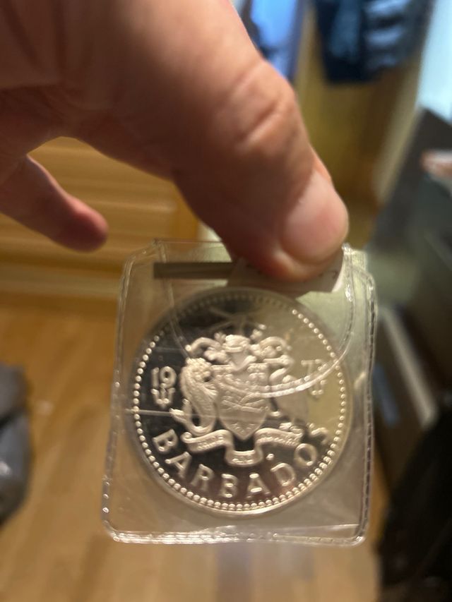 Barbados .5 dolares plata