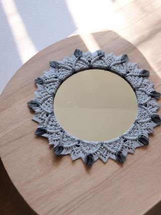 Espejo grande macramé