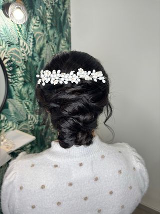 Tocado novia porcelana sin estrenar