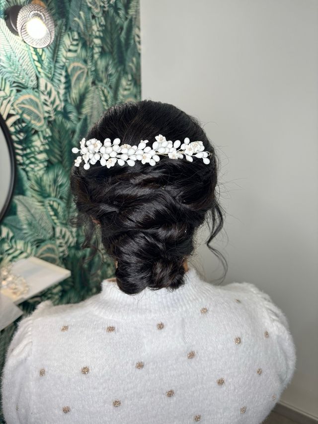 Tocado novia porcelana sin estrenar