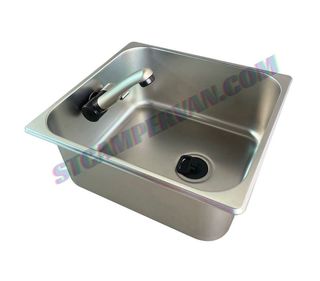 Fregadero Camper 32x35 con grifo abatible