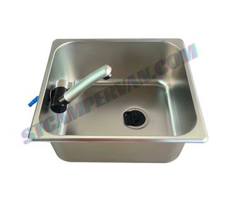 Fregadero Camper 32x35 con grifo abatible