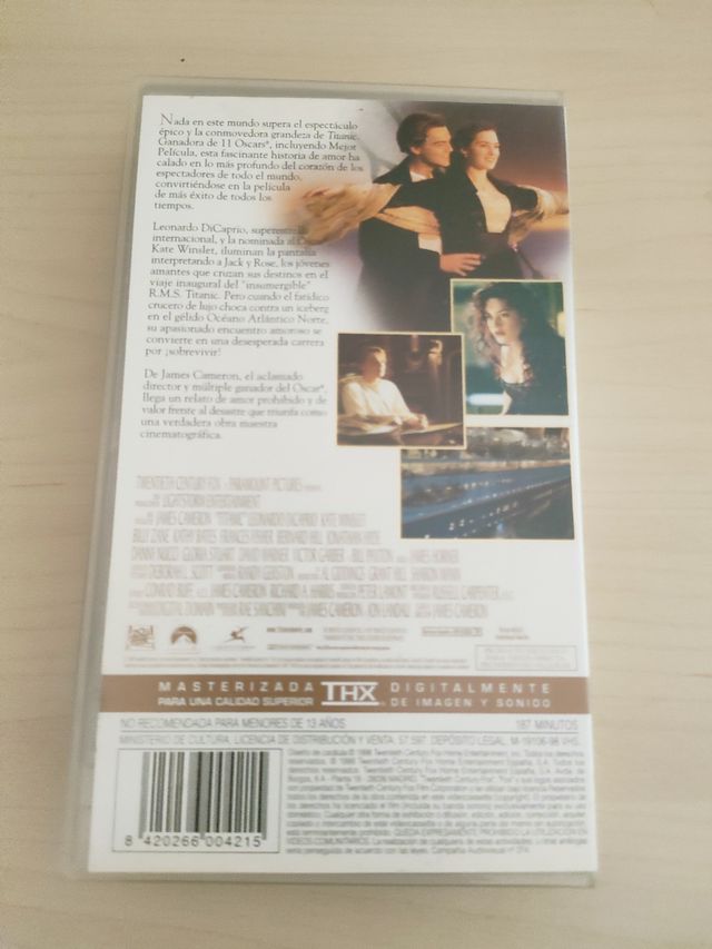 PELÍCULA TITANIC VHS