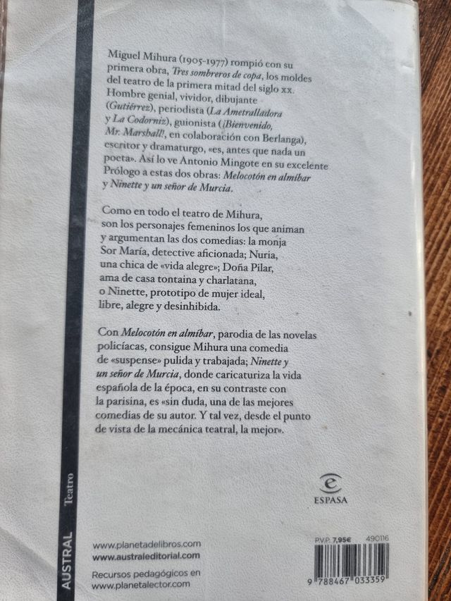 Melocotón en almíbar -Ninette y un señor de murcia