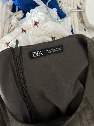 Vestido cuadros Zara