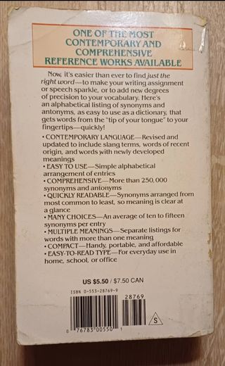 DICCIONARIO INGLÉS SINÓNIMOS/ANTÓNIMOS