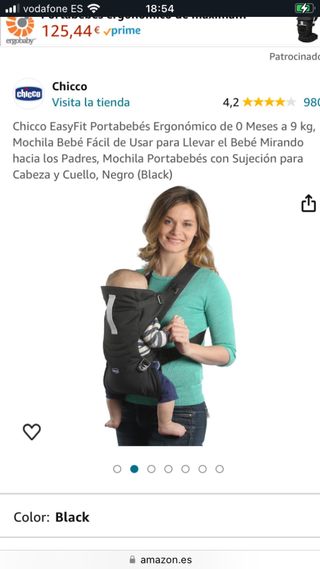 Portabebes Chicco EasyFit Nuevo