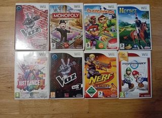 Consola wii ( volantes, micrófonos..