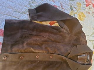 CHAQUETA DE ANTE Y PUNTO