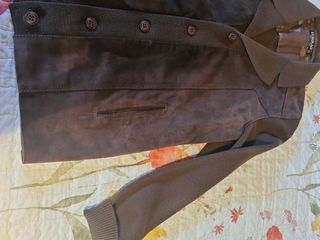CHAQUETA DE ANTE Y PUNTO