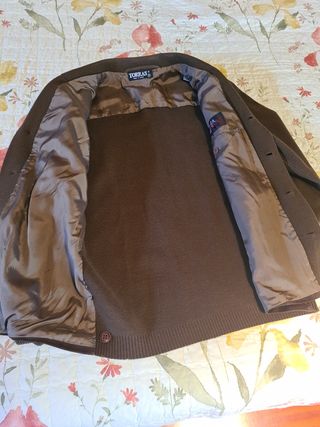 CHAQUETA DE ANTE Y PUNTO