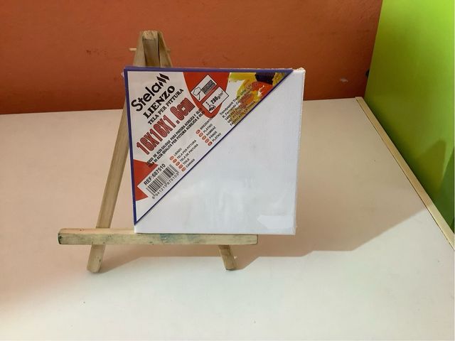 Mini cavalletto + tela per dipingere