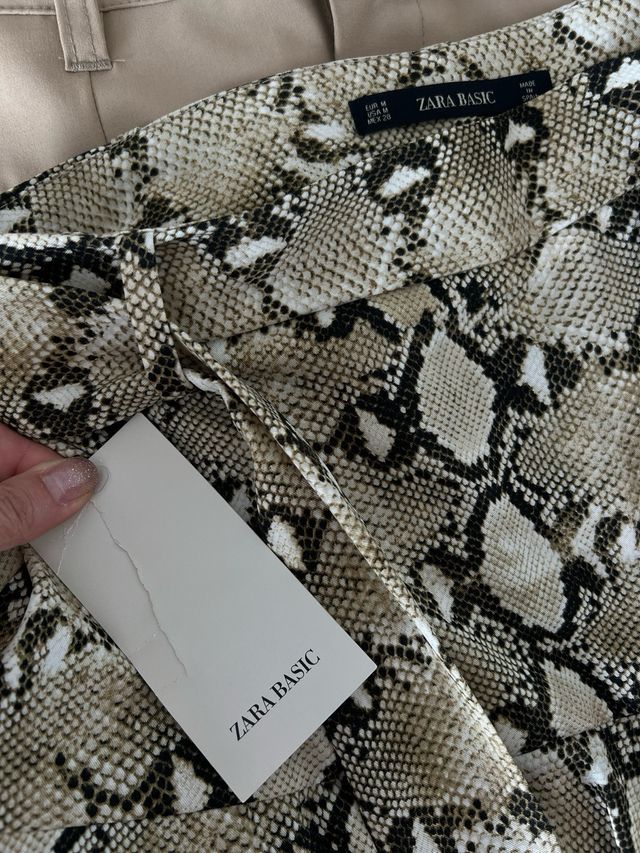 Falda animal print nuevo con etiqueta