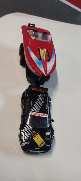 Lancha y remolque para Slot