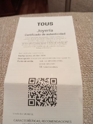 Esclava TOUS nueva